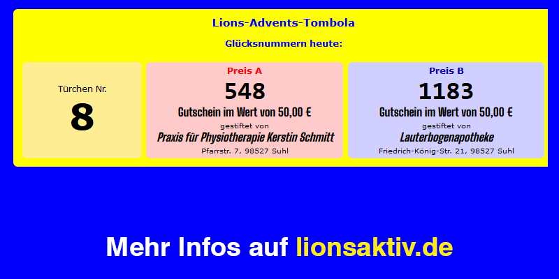 Lions Advents-Tombola